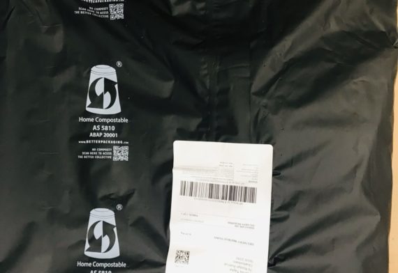 QS Warehouse AU - Compostable satchel with shipping label